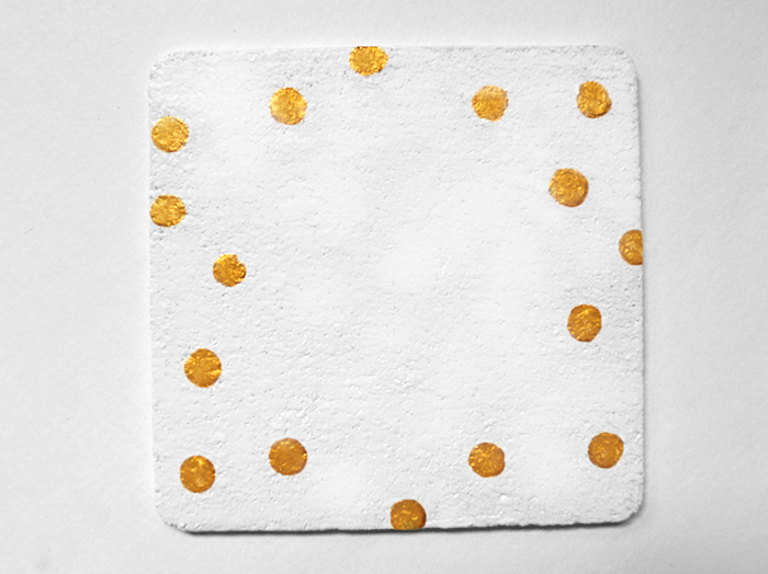 Make Your Own Kate Spade-Inspired Gold Dot Coasters