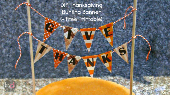 DIY Thanksgiving Bunting Banner (+ Free Printable)